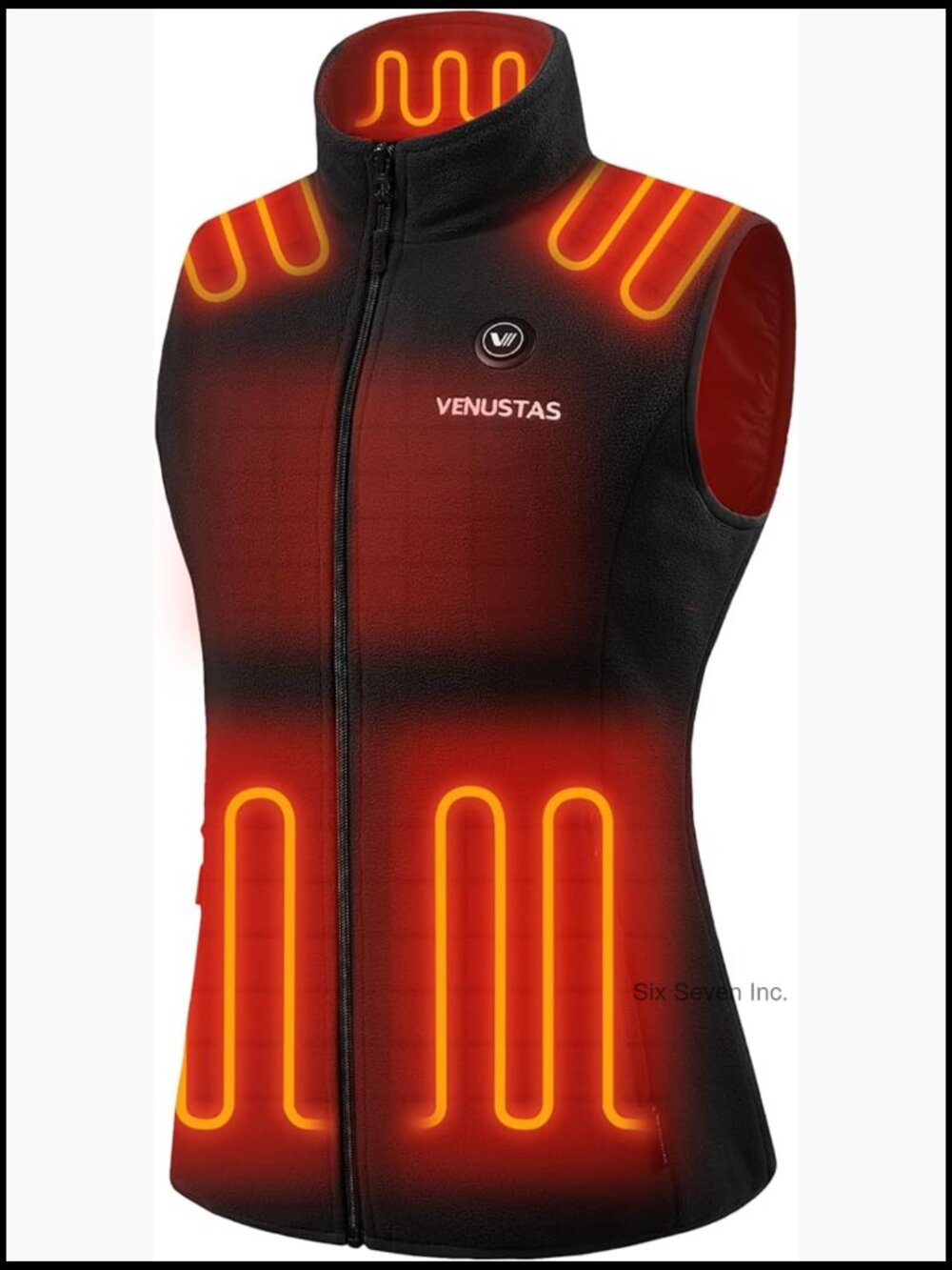 Women's Heated Fleece Vest, 6 Heating Zones, Up To 20 Hours, Lightweight